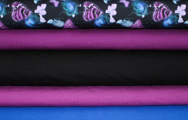 Jersey Schmetterlinge schwarz (10 cm)